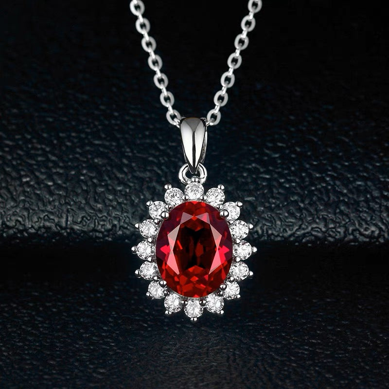 N0117 | Amethyst | Red Garnet | Blue Topaz