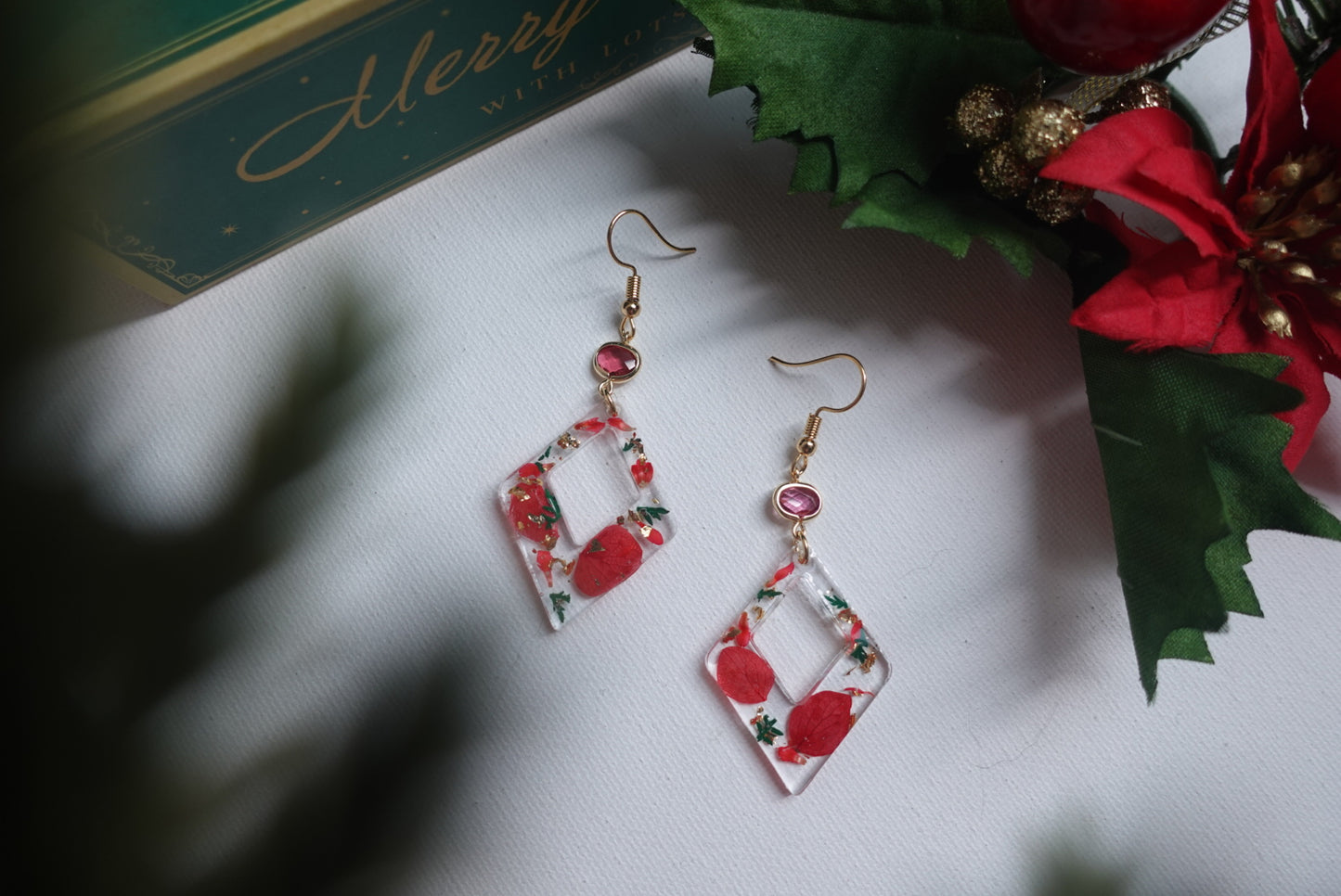 RE1393 | Winter Bloom Christmas Earrings Collection