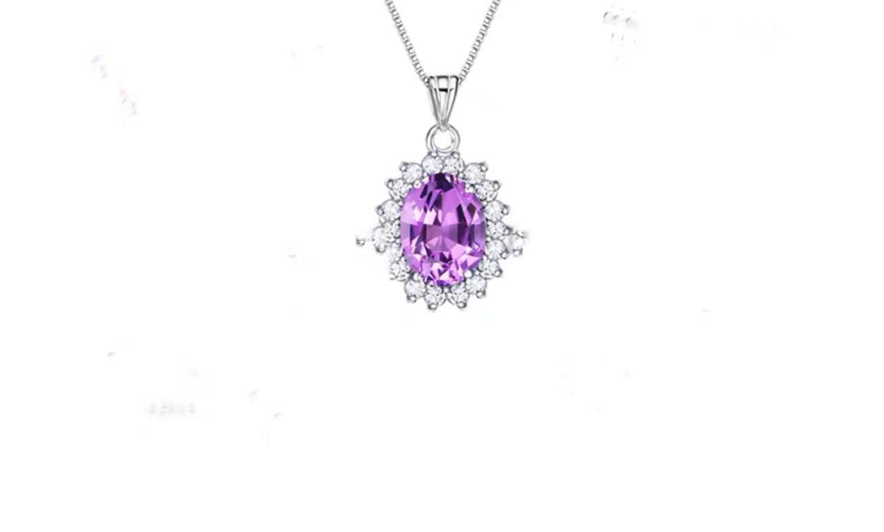 N0117 | Amethyst | Red Garnet | Blue Topaz