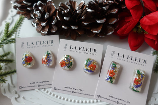 RE1345 | Joy to the World Christmas Earrings